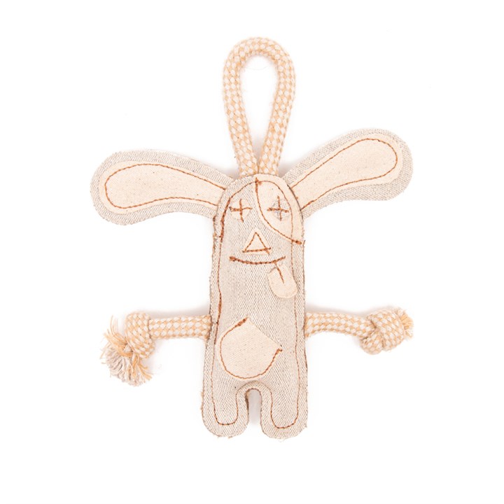 Green Elk Canvas Buddies Dog & Rope Dog Toy image 0