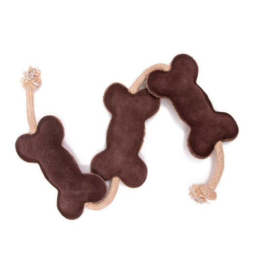 Green Elk Coco Buddies Jute & Bone Dog Toy image 0