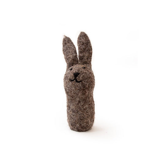 MoMo Felt Grey Bunny Cat Toy image 0